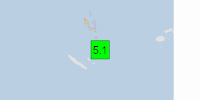 Green earthquake alert (Magnitude 5.1M, Depth:43.738km) in Vanuatu 21/02/2025 07:20 UTC, 40 thousand in 100km.